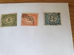 2939 nederland nvph 107-108-109 cijferzegels 1921, Postzegels en Munten, Postzegels | Nederland, Verzenden