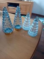 4 glazen kerstboompjes, Diversen, Kerst, Ophalen, Nieuw