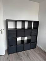 Ikea kallax kast 16 vakken zwart bruin 147x147 cm, Huis en Inrichting, Kasten | Overige, Ophalen, Zo goed als nieuw