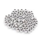 Stainless steel kraal zilver 2,4x3mm (100 stuks), Verzenden, Nieuw, Kraal