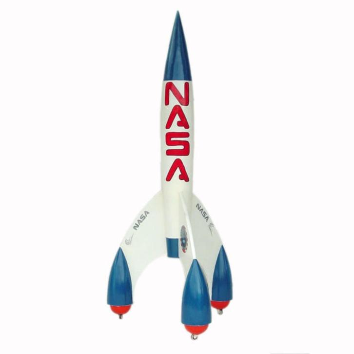 Rocket I - Polyester Handpainted - Hoogte 240 cm - Raket, Verzamelen, Beelden en Beeldjes, Nieuw, Overige typen, Ophalen