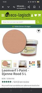 Leemverf 4L. Djenne rood, Doe-het-zelf en Verbouw, Ophalen, Minder dan 5 liter, Rood, Verf