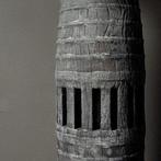 Oude houten wiel as baluster ornament lamp sober uniek, Ophalen of Verzenden, Nieuw, Hout, Minder dan 50 cm