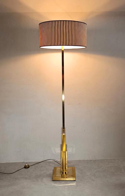 Vintage messing vloerlamp Herda/Belgo Chrom 1960-1970, Huis en Inrichting, Lampen | Vloerlampen, Gebruikt, 150 tot 200 cm, Metaal