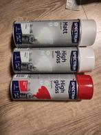 3 spuitverfblikken, Gebruikt, Ophalen of Verzenden, Verf, Minder dan 5 liter