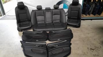 Zwart Leren interieur stoelen handbediend BMW 5 serie F10 Da beschikbaar voor biedingen