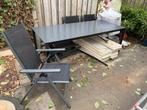 Tuinset tafel + 6 inklapbare stoelen, Tuin en Terras, Tuinsets en Loungesets, Ophalen, Zo goed als nieuw, Aluminium