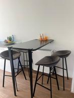 Tafel + 4 barkrukken, Huis en Inrichting, Tafels | Statafels, Ophalen, Zo goed als nieuw