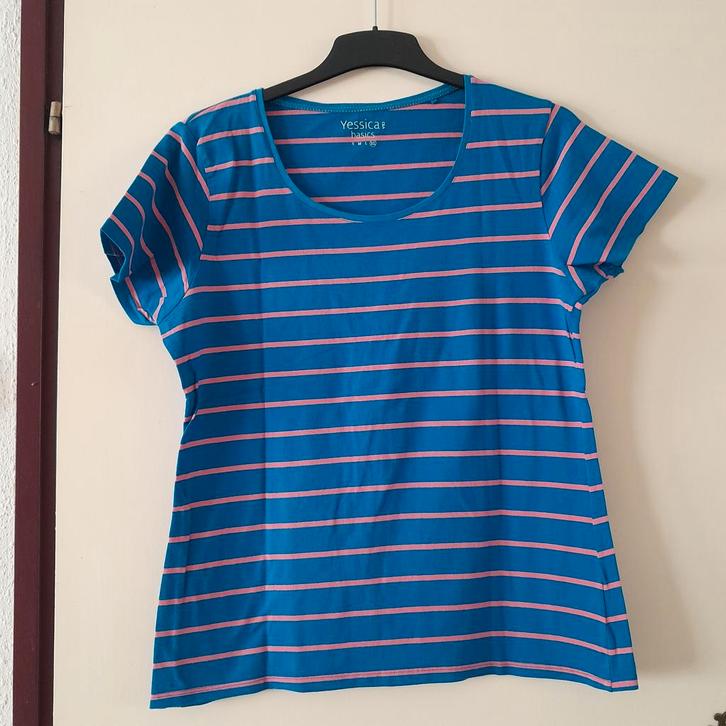 Gestreept Yessica t-shirt XL  1,50 euro, Kleding | Dames, T-shirts, Gedragen, Maat 46/48 (XL) of groter, Korte mouw, Ophalen of Verzenden