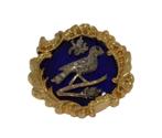 Art Nouveau Deco diamant vogel 14k hanger goud broche fraai, Ophalen of Verzenden, Goud, Hanger, Met edelsteen