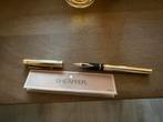 Sheaffer Targa Imperial Brass vulpen, Verzamelen, Pennenverzamelingen, Ophalen, Zo goed als nieuw, Vulpen, Overige merken
