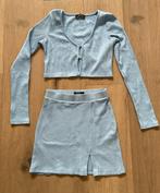 Berska blauw setje rok, top en vestje maat XS, Verzenden, Zo goed als nieuw