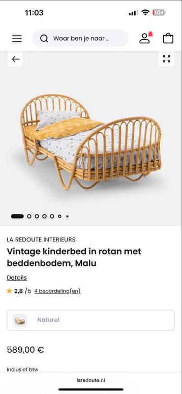 Rotan Bed - Goede Staat! beschikbaar voor biedingen