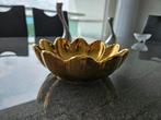 Decor Gouden Schaal, Huis en Inrichting, Woonaccessoires | Schalen en Manden, Verzenden, Zo goed als nieuw, Rond, Overige materialen