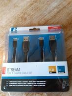 PS4 stream play &charge cable set, Ophalen of Verzenden, Nieuw