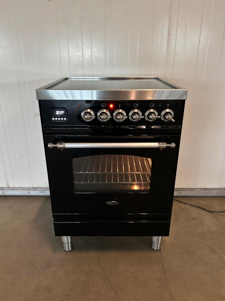 Boretti Fornuis keramisch 4 zones, Witgoed en Apparatuur, Fornuizen, Zo goed als nieuw, Vrijstaand, Keramisch, 4 kookzones, 85 tot 90 cm