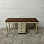 Vintage dubbel bureau werkbank aanrecht keuken ladenblok, Huis en Inrichting, Ophalen, Gebruikt