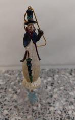 Vintage Kerstbal kerstornament sneeuwpop met bel, Ophalen of Verzenden, Zo goed als nieuw
