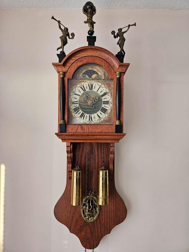 Friese staartklok met maanstand, Antiek en Kunst, Antiek | Klokken, Ophalen of Verzenden
