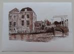 3 originele pentekeningen Oudewater , Dick den Hoed, incl, Verzenden