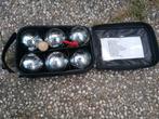 Jeu de boules ballen 6 stuks met balletje en tasje. Meetlint, Sport en Fitness, Bowlen, Ophalen of Verzenden, Gebruikt, Bal