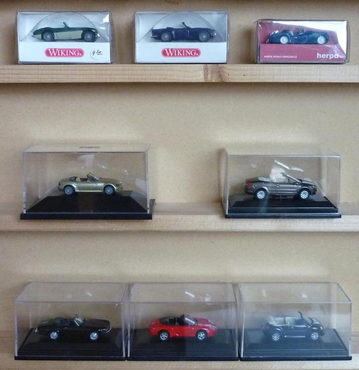 Cabrio's diverse merken  1/87  HO  Vaste prijs, Hobby en Vrije tijd, Modeltreinen | H0, Nieuw, Overige typen, Gelijkstroom of Wisselstroom