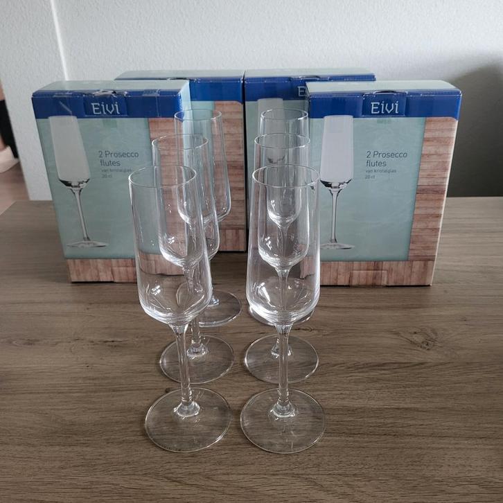 14 prosecco flutes van kristalglas (Nieuw), Verzamelen, Glas en Borrelglaasjes, Nieuw, Overige typen, Ophalen of Verzenden