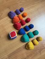 Pittenzakjes stapelstein kleuren 18 stuks + dobbelsteen, Ophalen of Verzenden, Zo goed als nieuw