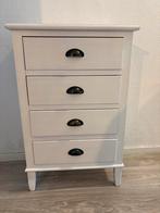 Witte ladekast met 4 lades, Ophalen, Gebruikt, 50 tot 100 cm, 3 of 4 laden