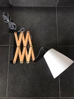 Harmonica/schaarwandlamp Mexlite, Huis en Inrichting, Lampen | Wandlampen, Ophalen of Verzenden, Gebruikt, Hout