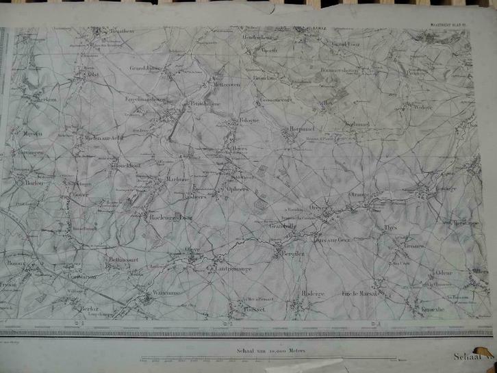 211 / Borloo / Kerkom / Aelst / Voordt / Litho 1875, Antiek en Kunst, Kunst | Litho's en Zeefdrukken, Ophalen of Verzenden