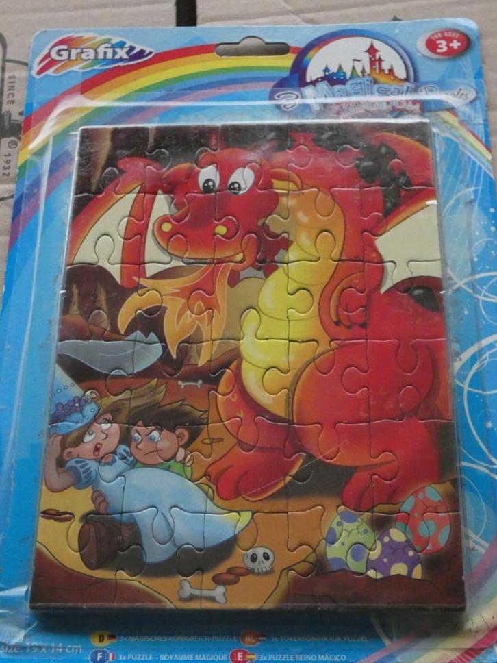 Thomas, spongebob, magical kingdom en 3d dinosaur puzzels 3+, Kinderen en Baby's, Speelgoed | Overig, Gebruikt, Jongen of Meisje