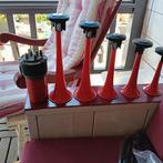 Auto horens 5 stuks + lucht compressor, Ophalen, Gebruikt