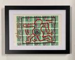 Keith Haring : tekening op stempelbord, Antiek en Kunst, Kunst | Designobjecten, Ophalen of Verzenden