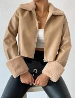 Leren jas met bont maat S, Ophalen of Verzenden, Nieuw, Maat 36 (S), Beige