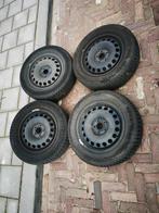 Vw polo 2G Goodyear winterbanden 5x100 5 x 100 stale velgen, Ophalen, Motorkap