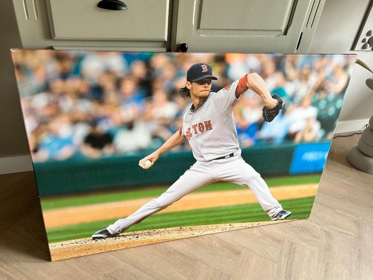 Schilderij Print Boston Red Sox Honkbal 120x80cm, Sport en Fitness, Honkbal en Softbal, Zo goed als nieuw, Overige typen, Ophalen