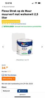 Flexa verf Wolkenwit mat, Ophalen, Wit, Nieuw, Verf