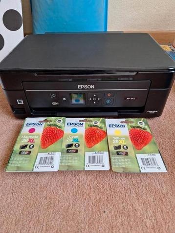 Epson XP-342 incl. 3 cartridges beschikbaar voor biedingen