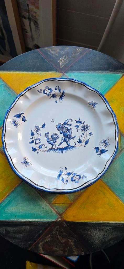 Moustiers Faience Bord, set van 4, Antiek en Kunst, Antiek | Wandborden en Tegels, Ophalen of Verzenden