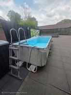 Zwembad 4x2m met pomp, trap en zonnepanelen, Tuin en Terras, Zwembaden, Ophalen, Gebruikt, 200 tot 300 cm, 80 tot 120 cm