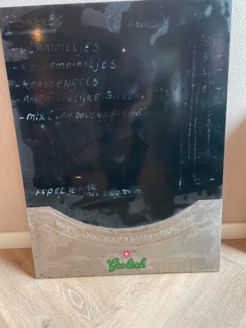 Vintage Grolsch Krijtbord beetje stoffig voor verzamelaars beschikbaar voor biedingen