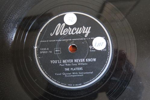 The Platters You'll never never know 78 toeren 78rpm fifties, Cd's en Dvd's, Vinyl Singles, Gebruikt, Overige typen, Pop, 10 inch