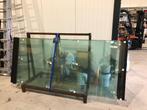 5 rails glazen schuifsysteem+ tochtstrips, U-profiel,handvat, Ophalen, Nieuw, 160 cm of meer, Veiligheidsglas