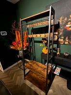 Kapstok met zwart metaal met hoiut, Huis en Inrichting, Woonaccessoires | Kapstokken, Wandkapstok, Ophalen of Verzenden, Zo goed als nieuw