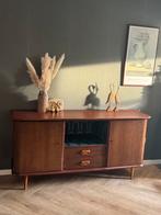 Vintage retro midcentury dressoir met artdeco print, Huis en Inrichting, Kasten | Dressoirs, Ophalen, Gebruikt, 150 tot 200 cm