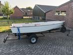 IN GOEDE STAAT BOOT + TRAILER zie foto's en omschrijving, Ophalen, Tot 10 pk, Zo goed als nieuw, 3 tot 6 meter