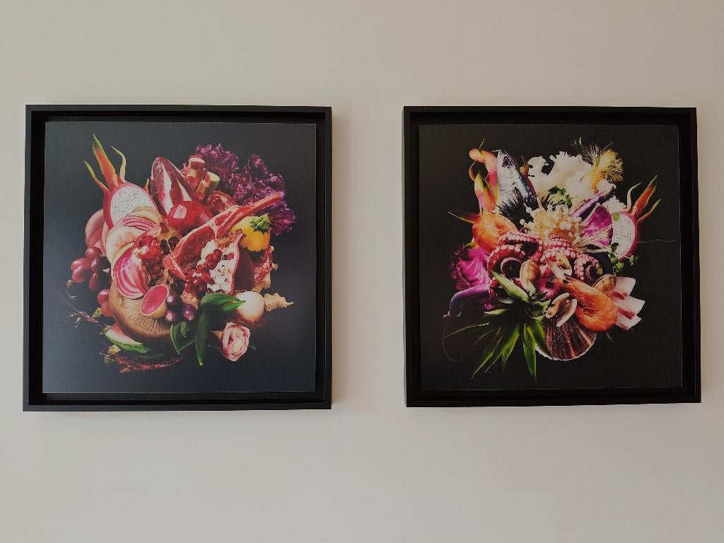 Schilderij 2 stuks Yellowkorner food bouquet + certificaat, Ophalen