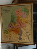 Eenvoudige wandkaart van Nederland, Antiek en Kunst, Antiek | Schoolplaten, Ophalen of Verzenden, Natuur en Biologie