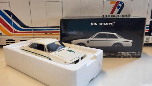 Minichamps Alfa Romeo GTA 1300 Junior White - 1972, Hobby en Vrije tijd, Modelauto's | 1:18, Zo goed als nieuw, Auto, MiniChamps